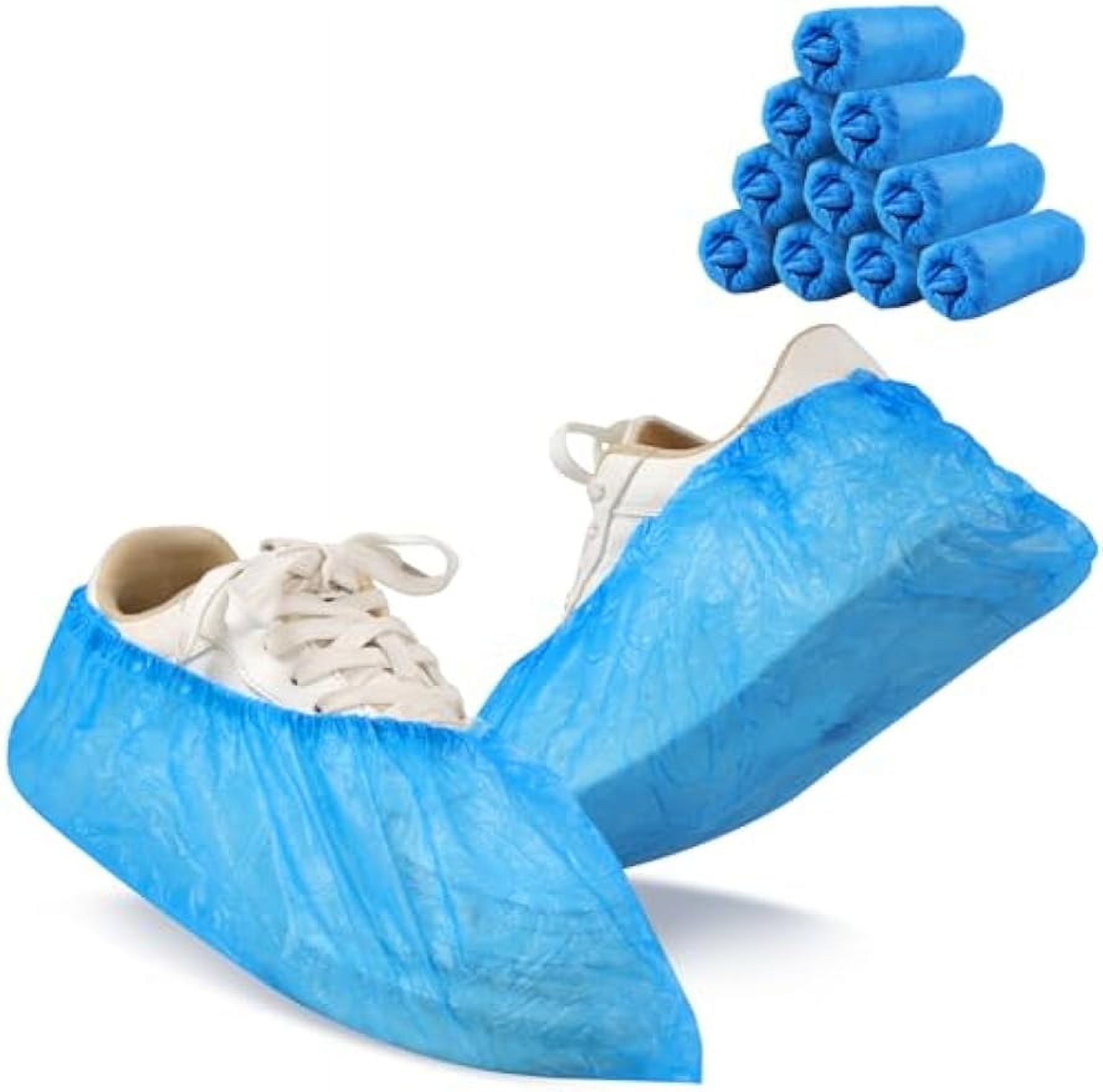 100 Pcs/200Pcs Shoe Covers Disposable Non Slip, Plastic Shoe Booties for Shoes Covers, Fit All Men\u0026Women, Blue, Protect Your Shoes, Floor, Carpet